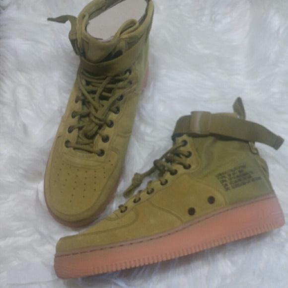 Nike Shoes | New Nike Air Force Mid Desert Moss Sneakers | Poshmark